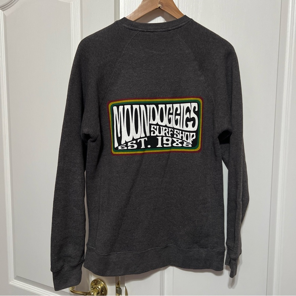 Moondoggies Surf Shop California Gray Sweater MoonDoggies Moon Doggies Medium - Picture 6 of 12